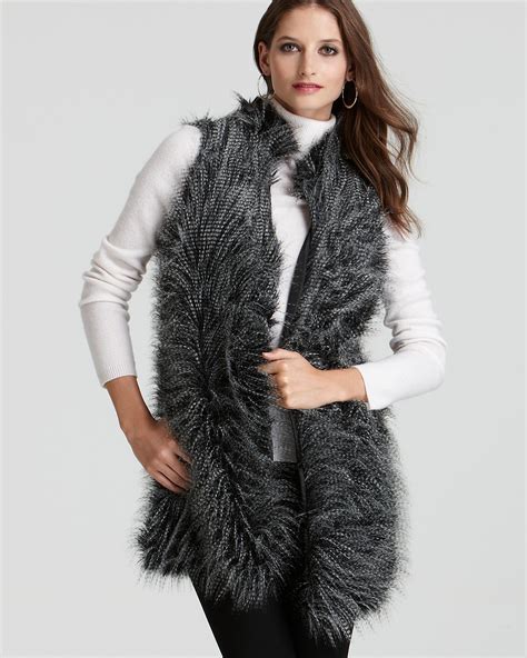 michael kors faux fur vest|michael kors fur vest.